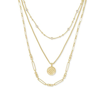 Kendra Scott Triple Strand Necklace in Gold-Plated Brass