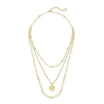 Kendra Scott Triple Strand Necklace in Gold-Plated Brass