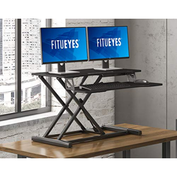 FITUEYES Adjustable Standing Desk for Dual Monitors