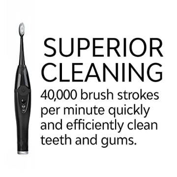 TAO Clean Sonic Toothbrush UV Sanitizing Dual Speed Black