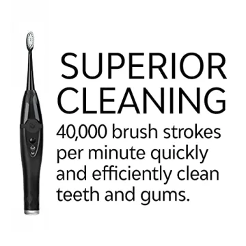 TAO Clean Sonic Toothbrush UV Sanitizing Dual Speed Black