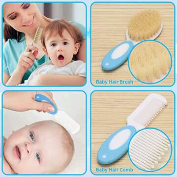 Baby Healthcare and Grooming Kit for Newborn Kids, 24PCS Upgraded Safety Baby Care Kit, Newborn Nurs...