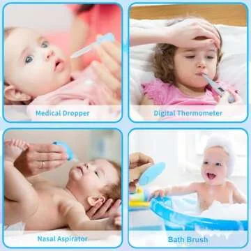 Baby Healthcare and Grooming Kit for Newborn Kids, 24PCS Upgraded Safety Baby Care Kit, Newborn Nursery Health Care Set, Baby Care Products