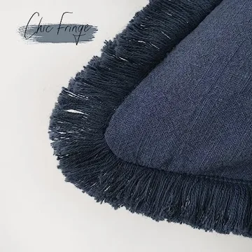 Cozy Boho Fringe Throw Pillow Covers Set of 2 18×18