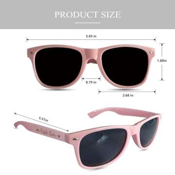 LADY&HOME 10 Pack Bachelorette Party Sunglasses, Bridesmaid and Bride Tribe Sunglasses for Bridal Party, Bridal Shower, Wedding(Pink)
