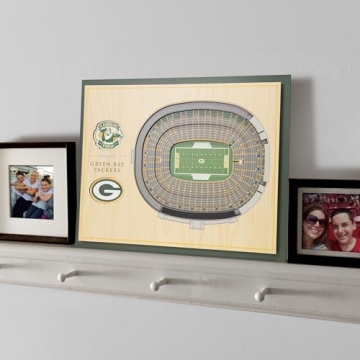 Green Bay Packers 3D StadiumViews Wall Art by YouTheFan