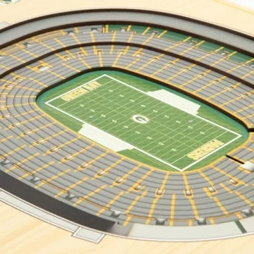 Green Bay Packers 3D StadiumViews Wall Art by YouTheFan