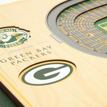 Green Bay Packers 3D StadiumViews Wall Art by YouTheFan