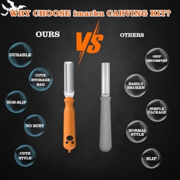 imarku 10PC Pumpkin Carving Kit for Halloween Fun