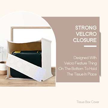 LeCorner Tissue Box Cover, Square Tissue Box Holder, PU Leather Tissue Holders Decorative, Modern Facial Paper Organizer Dispenser for Bathroom Car Office Home Neutral Decor,Grid Pattern 5x5x5''