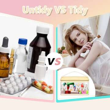 Chenille Letter Patches Clear Makeup Bags Mama Purse Pouch, Preppy Nylon Large Cosmetic Toiletry Storage Bag with Handle Zipper, Waterproof PVC Portable Makeup Travel Pouch for Women Girls(Beige-MAMA)