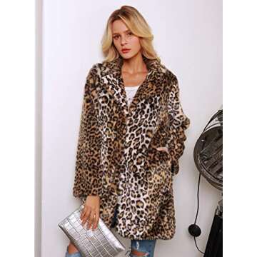 Comeon Women Warm Long Sleeve Parka Faux Fur Coat Overcoat Fluffy Top Jacket