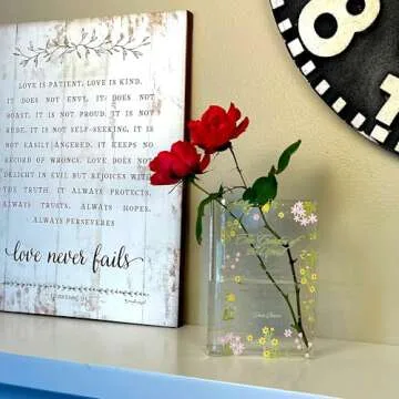 Book Vase for Flowers, Modern Home Decor, Christian Gifts for Women, Book Lovers' Gift, Book Flower Vase, for Home, Bedroom, Living Room, Office
