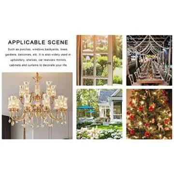 KANPURA 1ft 10pcs Teardrop Crystals Garland,Crystal Teardrop Chandelier Replacement,Hanging Glass Crystals for Chandelier,Wedding Decor(Clear)