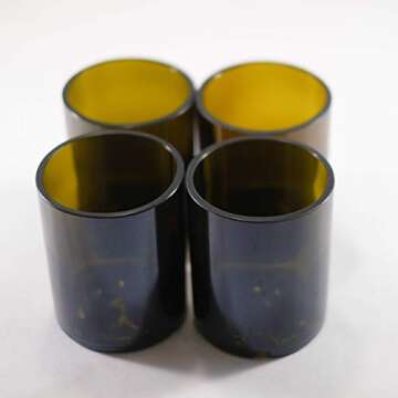 Eco-Friendly Upcycled Wine Bottle Glasses 10 oz Set