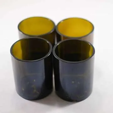 Eco-Friendly Upcycled Wine Bottle Glasses 10 oz Set