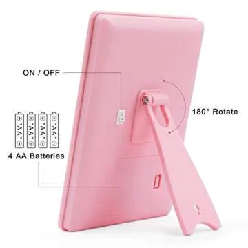 AHOOH Makeup Mirror for Women and Men, Lighted Makeup Vanity Mirror with 16 LED Lights,Touch Screen,Light Adjustable Dimmable Light up Mirrors for Home Tabletop Bathroom Shower Travel