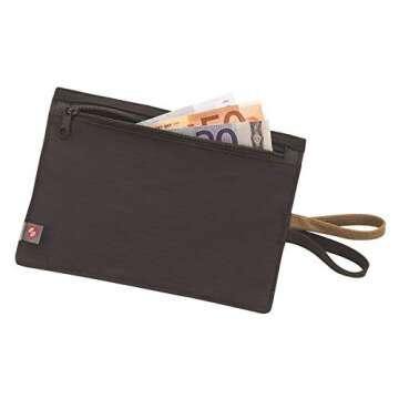 Lewis N. Clark RFID Blocking Money Belt Travel Pouch + Credit Card, ID, Passport Holder for Women & Men, Black, One Size