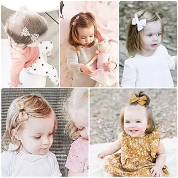 Adorable 15 Pack Baby Girls Hair Clips Bows Non Slip