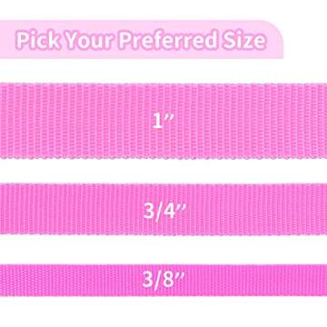 HIKISS Long Dog Leash Obedience Recall Training Agility Lead with Thickening Material for Large Dog - 15ft 20ft 30ft 50ft 100ft Training Leash(Pink 20ft)