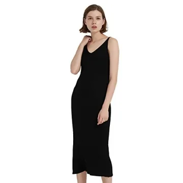 RZIV Women's Sleeveless Knit Midi Dress - Stylish Comfort