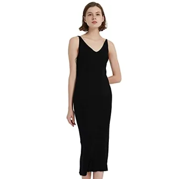 RZIV Women's Sleeveless Knit Midi Dress - Stylish Comfort