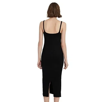 RZIV Women's Sleeveless Knit Midi Dress - Stylish Comfort