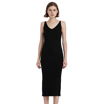 RZIV Women's Sleeveless Knit Midi Dress - Stylish Comfort