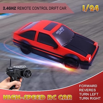 4WD RC Drift Car High Speed LED Lights Toy for All Ages