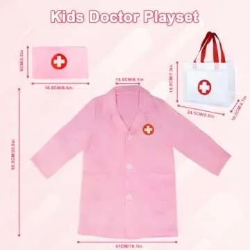 Doctor Kit for Kids, 25 Pcs Kids Doctors Play Set, Doctor Kit for Toddlers with Dog Toy,Storage Bag, Stethoscope Toy, Dress Up Costume and Accessories,Pretend Play Medical Kit for Toddlers Ages 3-6