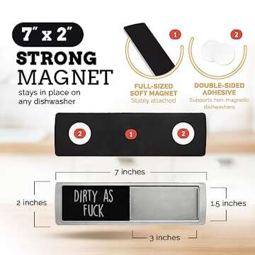 Funny Clean Dirty Dishwasher Magnet for Home Organization