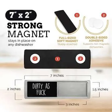 Funny Clean Dirty Dishwasher Magnet for Home Organization
