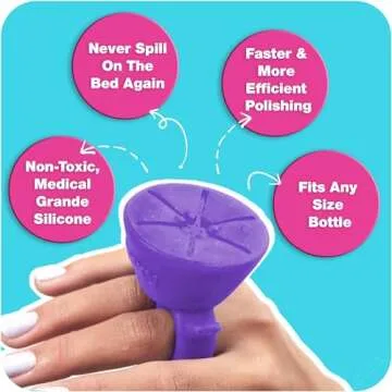 tweexy Wearable Nail Polish Holder Ring - Nail Polish Bottle Holder for Easy Application | Perfect for Fingernail Painting, Manicure & Pedicure | Nail Polish Accessories (Purple Crush)