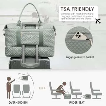 LOVEVOOK Travel Duffle Bag with Shoe Compartment