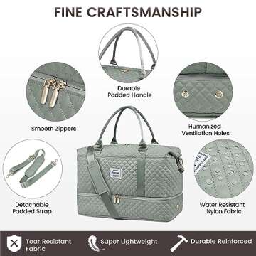 LOVEVOOK Travel Duffle Bag,Weekender Bags for Women with Shoe Compartment，Carry on Overnight Bag with Toiletry Bag,Gym Duffel Bag with Wet Pocket, Hospital Bags for Labor and Delivery