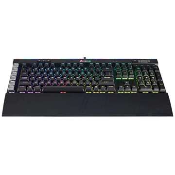 Corsair K95 RGB Platinum Mechanical Gaming Keyboard - 6x Programmable Macro Keys - USB Passthrough & Media Controls - Tactile & Quiet - Cherry MX Brown – RGB LED Backlit