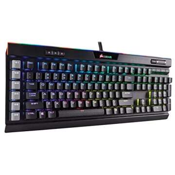 Corsair K95 RGB Platinum Mechanical Gaming Keyboard - 6x Programmable Macro Keys - USB Passthrough & Media Controls - Tactile & Quiet - Cherry MX Brown – RGB LED Backlit