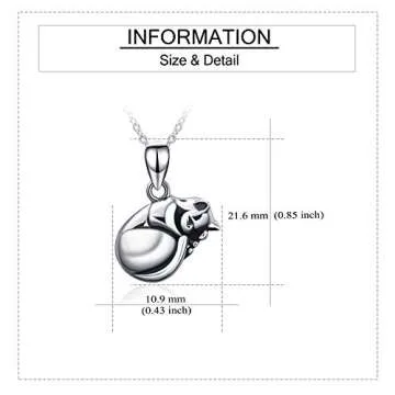 ONEFINITY Cat Urn Necklace for Ashes Sterling Silver Cat Keepsake Pet Memorial Pendant Jewelry Gift for Women Men