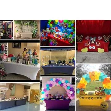 HAORUI Fitted Spandex Tablecloth, Tight Rectangle Wrinkle Resistant Table Clothes, Washable Stretch Rectangular Patio Table Cover for Banquets, Weddings, Parties, Kitchen (6 ft. Black)