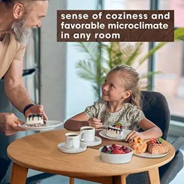 DAIVA CASA Orion Round Wooden Dining Table for Modern Homes