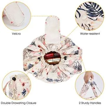 Stylish Barrel Drawstring Makeup Bag for Women and Girls