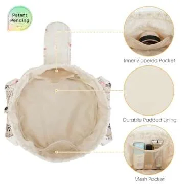 Stylish Barrel Drawstring Makeup Bag for Women and Girls