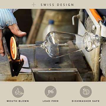 Grassl Mineralité Wine Glass, Hand-Blown Crystal Wine Glass for White Wine and Champagne Single