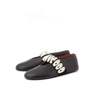 Longwenxuan Women's Rhinestone Ballet Flats - Stylish Comfort with Buckle Strap