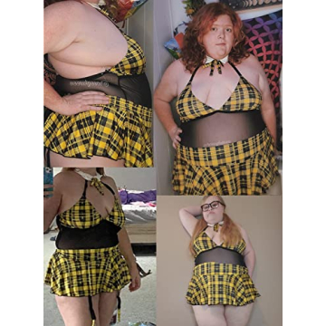 EVELUST Plus Size Sexy Schoolgirl Lingerie Set for Women