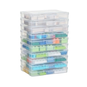 Party Club of America Transparent 5" x 7" Photo Storage Boxes - Photo Organizer Cases Photo Keeper P...