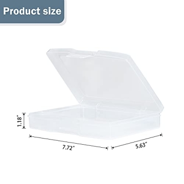 Transparent 5x7 Storage Boxes - 10 Pack Photo Organizers