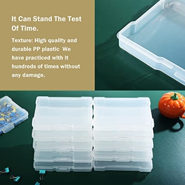 Transparent 5x7 Storage Boxes - 10 Pack Photo Organizers