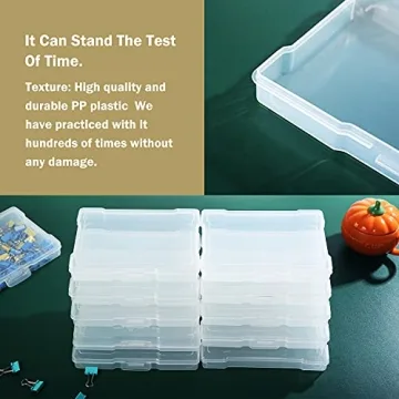 Transparent 5x7 Storage Boxes - 10 Pack Photo Organizers