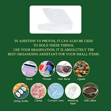 Transparent 5x7 Storage Boxes - 10 Pack Photo Organizers